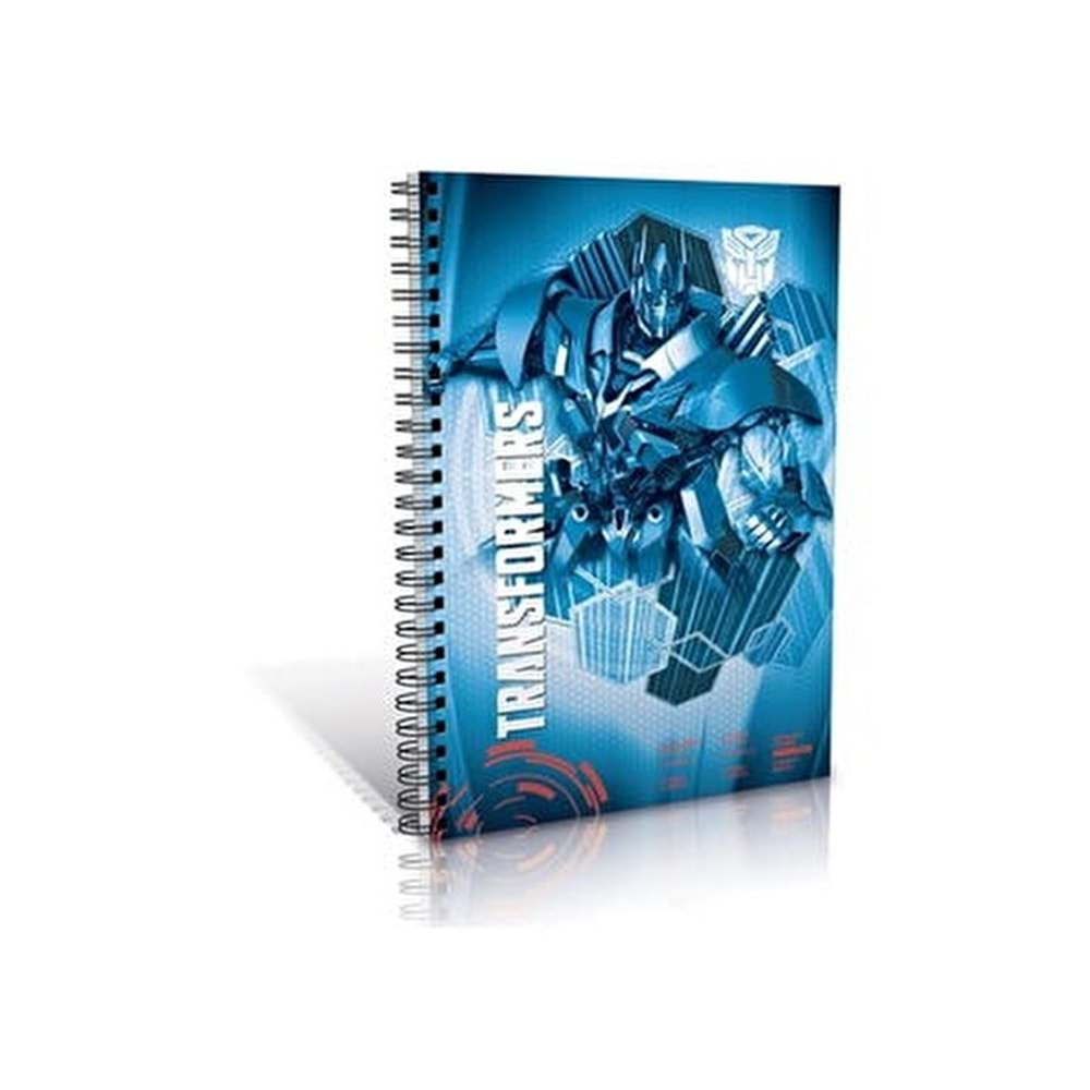 GIPTA TRANSFORMERS SPİRALLİ A6 DEFTER 80 YAPRAK ÇİZGİLİ 5774