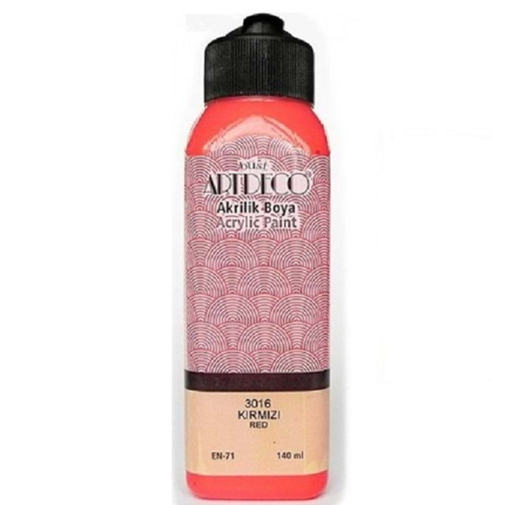 ARTDECO AKRİLİK BOYA 140 ML KIRMIZI-Y-070R-3016