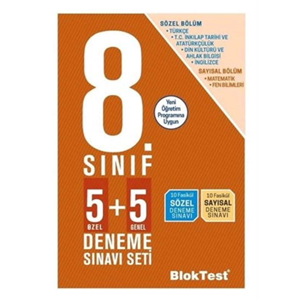 BLOKTEST 8. SINIF DENEME SINAVI 5+5