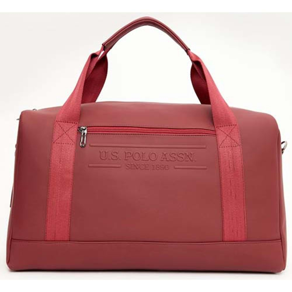 U.S.POLO ASSN.DUFFLE P.U DERİ KABARTMALI BORDO ÇANTA-PLDUF22601