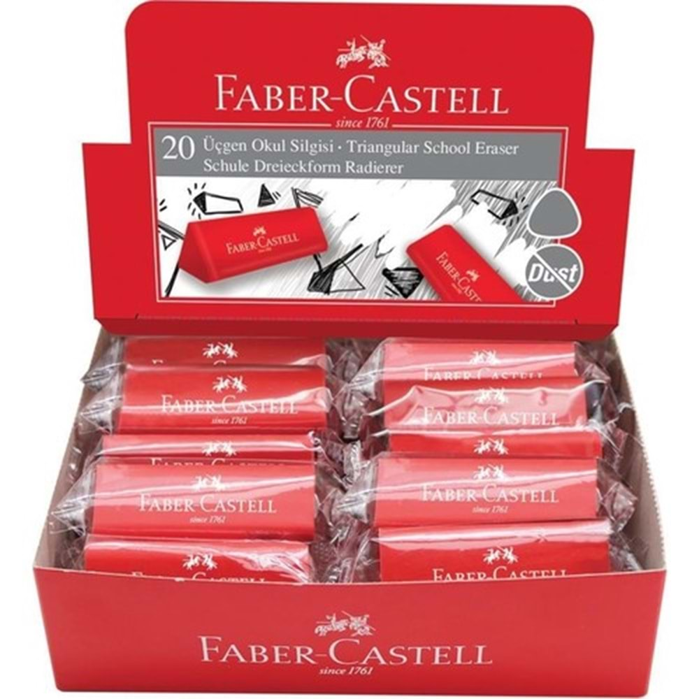 FABER CASTELL ÜÇGEN OKUL SİLGİSİ-TEKLİ