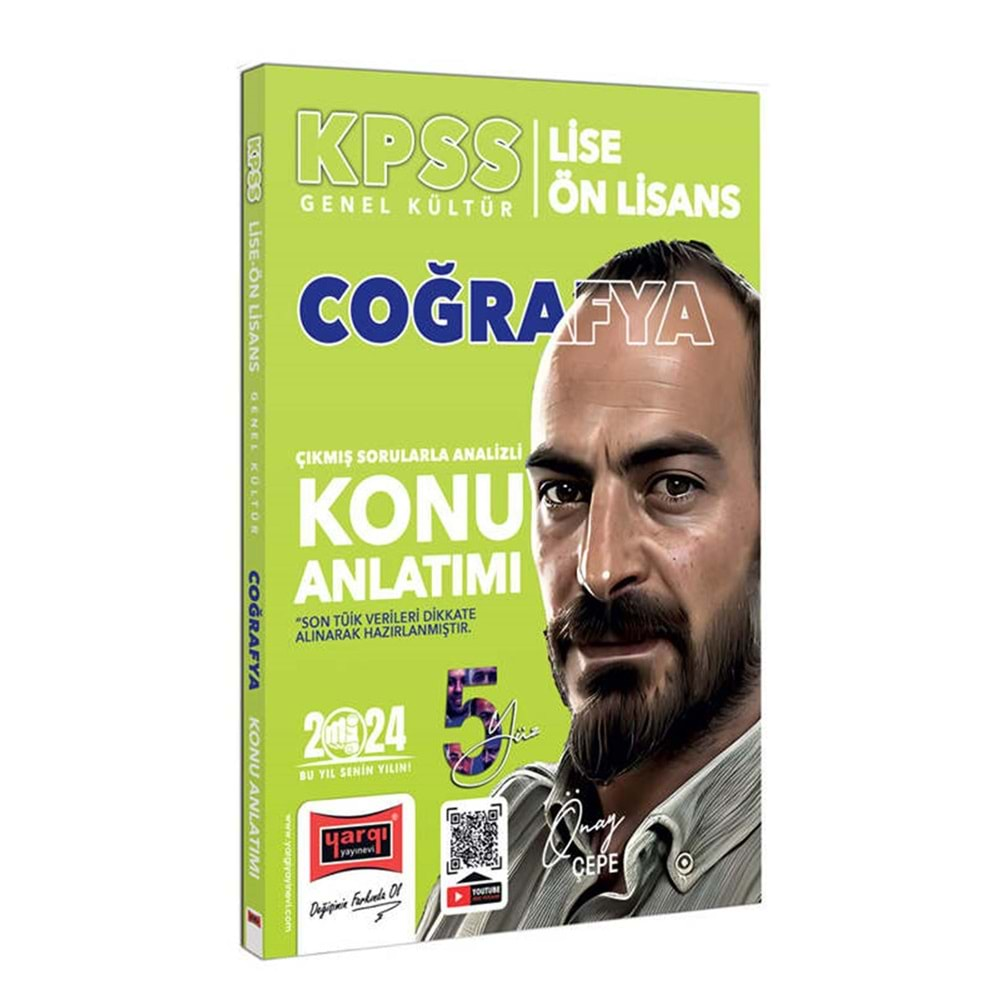 YARGI KPSS 2024 LİSE ÖN LİSANS GENEL KÜLTÜR COĞRAFYA 5YÜZ EKİBİ MATEMATİK ÇIKMIŞ SORULARLA DESTEKLENMİŞ ANALİZLİ KONU ANLATIMI