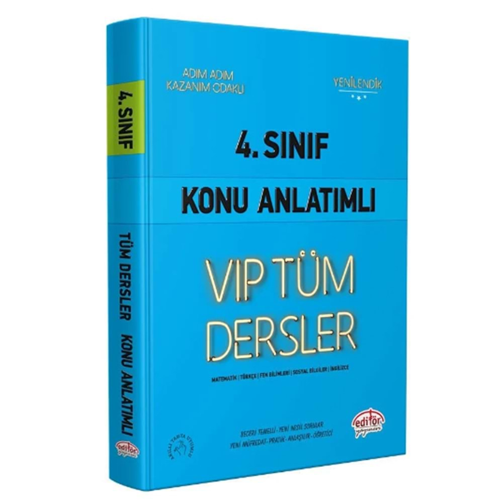 EDİTÖR 4.SINIF VIP TÜMDERSLER KONU ANLATIMI