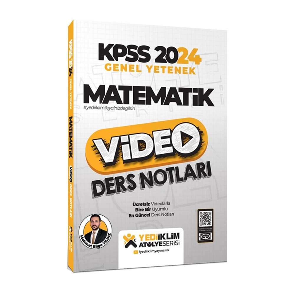 YEDİİKLİM KPSS 2024 ATÖLYE SERİSİ MATEMATİK VİDEO DERS NOTLARI