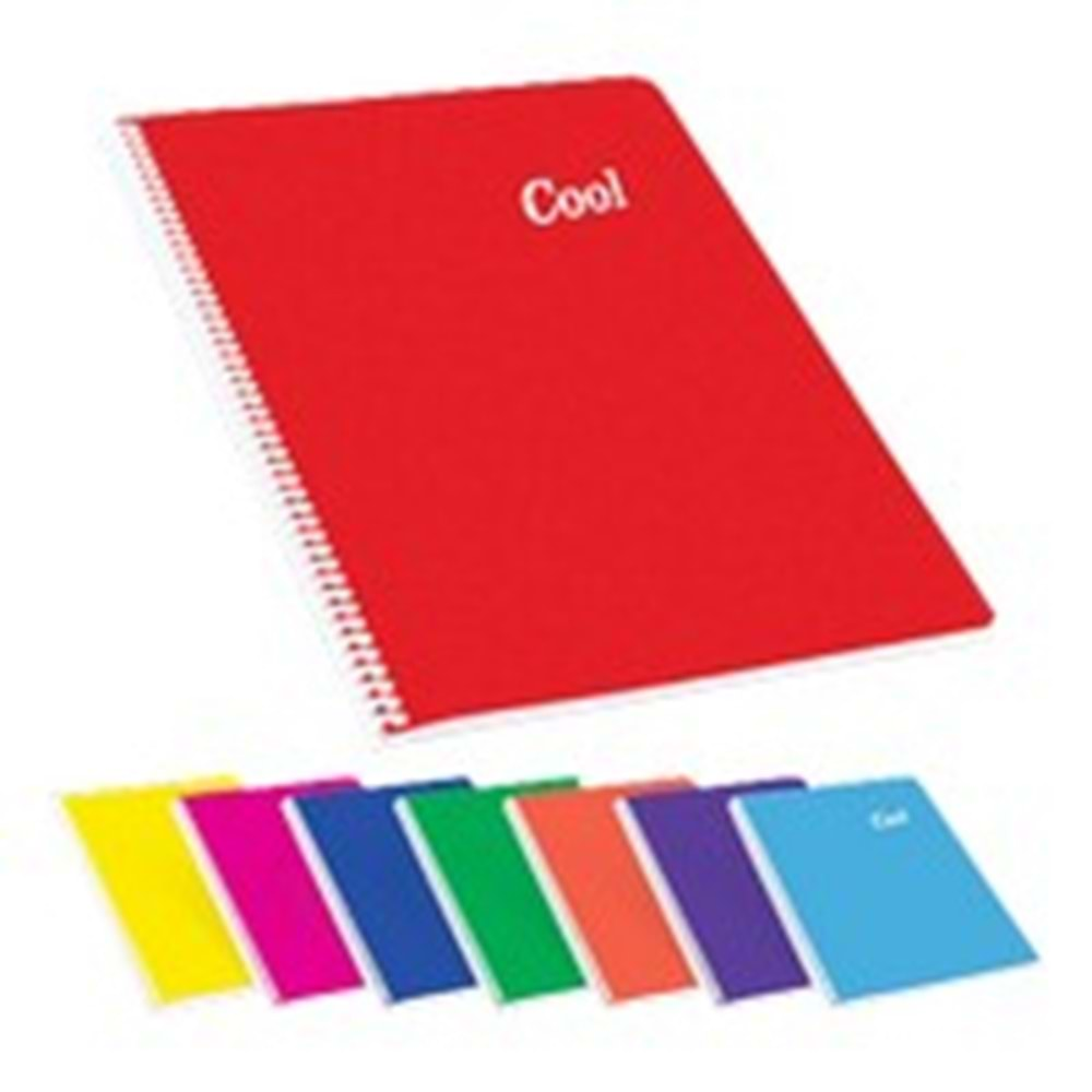 KESKİN COLOR COOL A4 72 YAPRAK ÇİZGİLİ PP KAPAK SPİRALLİ DEFTER-321611-99