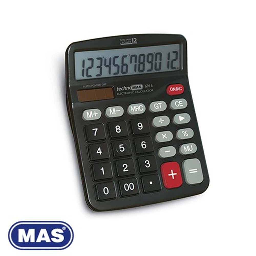 MAS 6916 HESAP MAKİNESİ 12 HANE