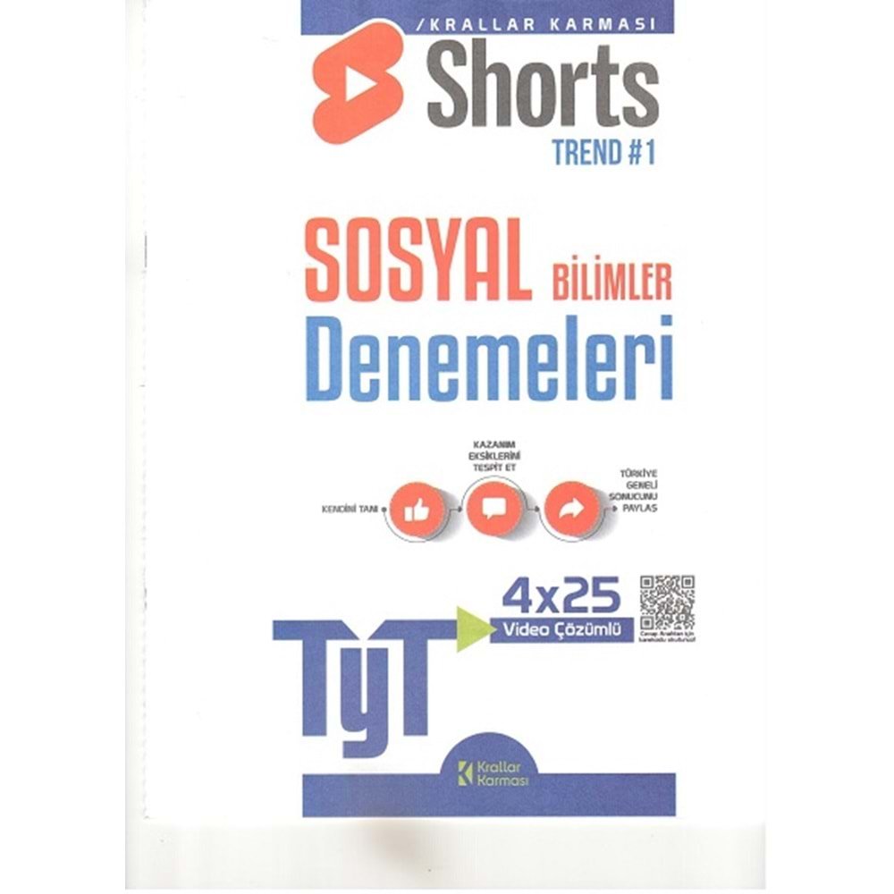 KRALLAR KARMASI TYT SOSYAL BİLİMLER 4*25 SHORTS DENEME-2023