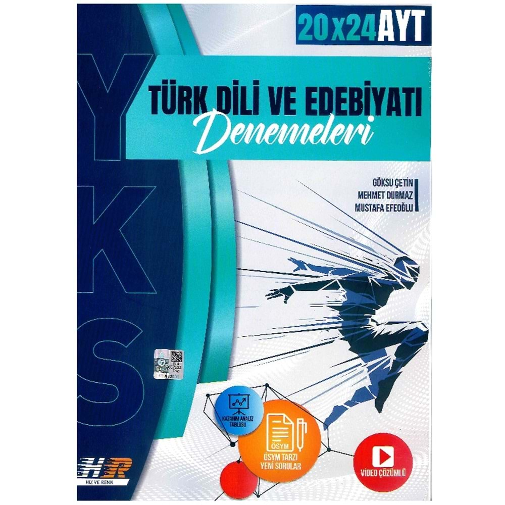 HIZ VE RENK AYT TÜRK DİLİ VE EDEBİYATI 20*24 DENEME-2023