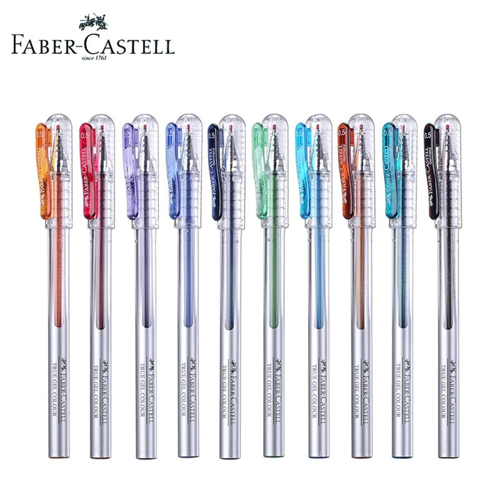 FABER CASTELL TRUE GEL RENKLİ TÜKENMEZ KALEM 0.7