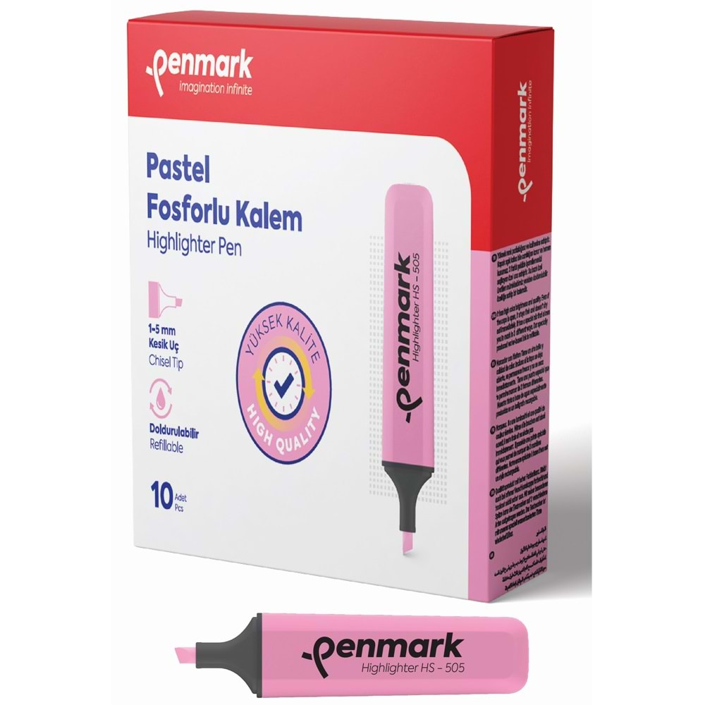 PENMARK PASTEL FOSFORLU KALEM GÜLSUYU-HS 505 10