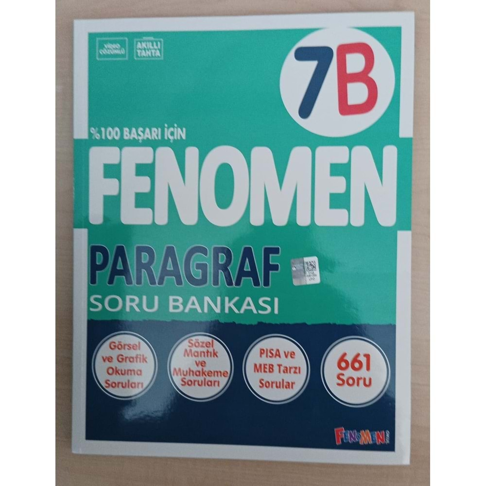 GAMA FENOMEN 7.SINIF PARAGRAF (B) SORU BANKASI