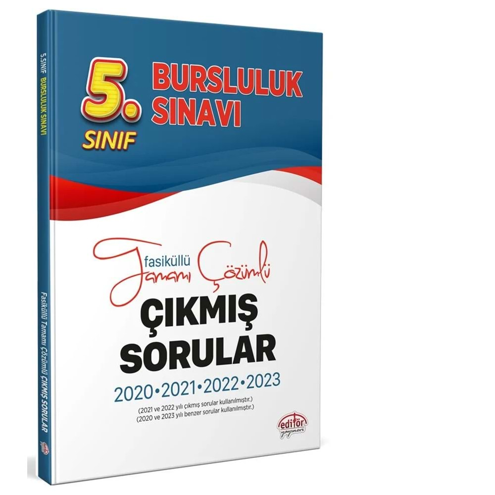 EDİTÖR 5.SINIF İOKBS BURSLULUK SINAVI FASİKÜLLÜ TAMAMI ÇÖZÜMLÜ ÇIKMIŞ SORULAR