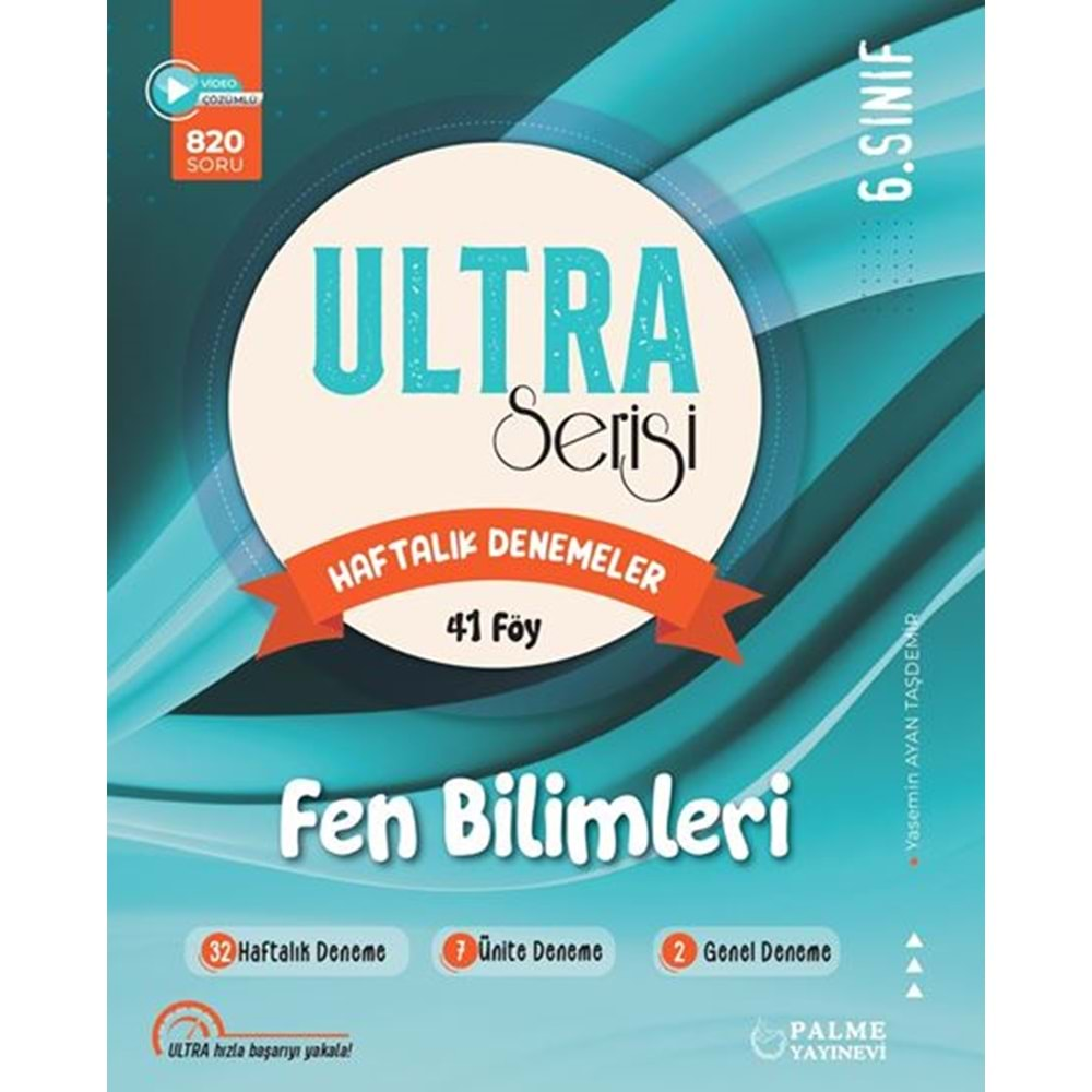 PALME 6.SINIF ULTRA SERİSİ FEN BİLİMLERİ HAFTALIK DENEMELER 41 FÖY