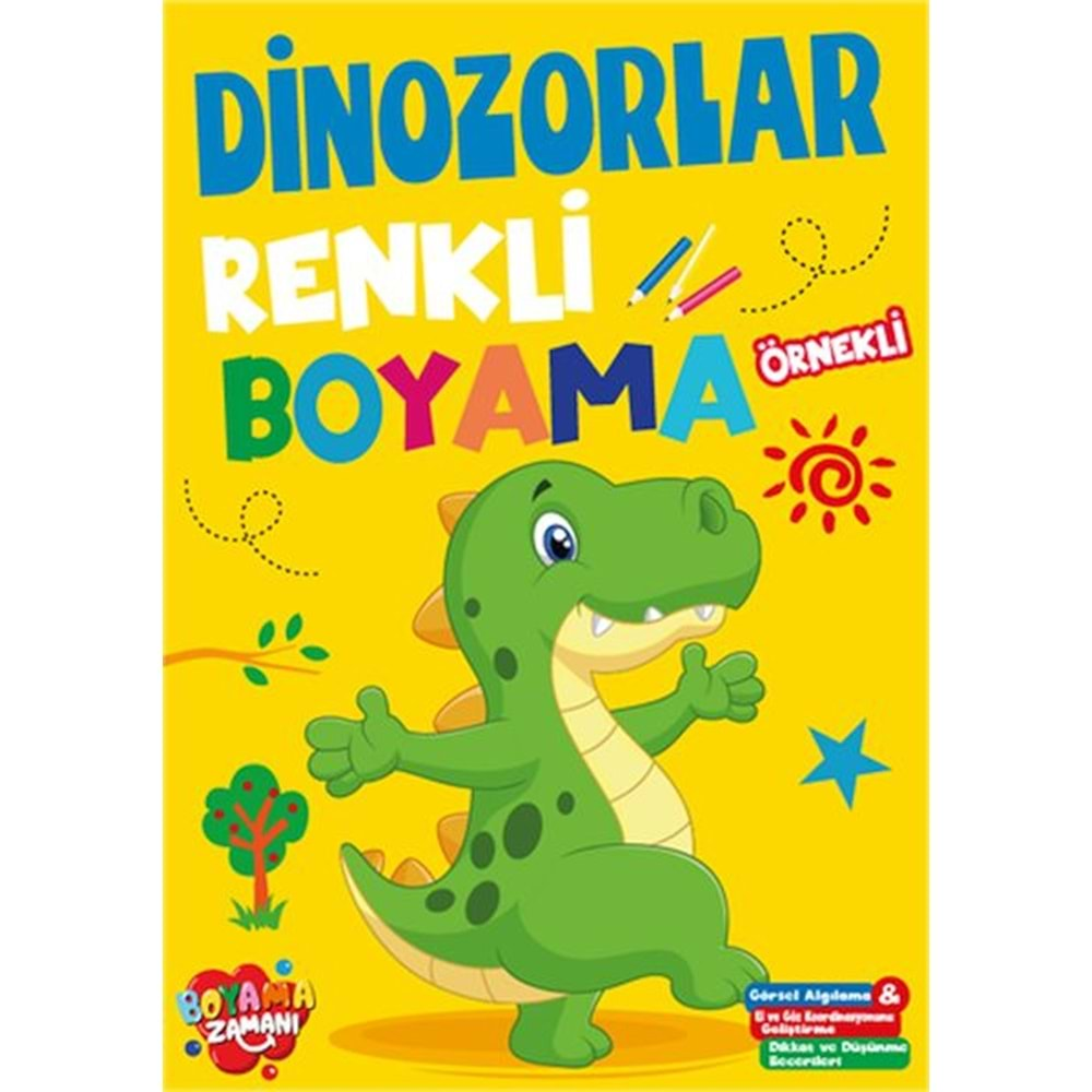 RENKLİ BOYAMA DİNOZORLAR-BOYAMA ZAMANI