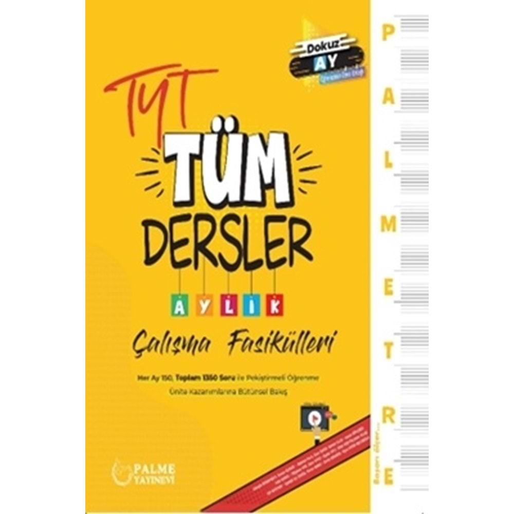 PALME TYT PALMETRE TÜM DERSLER AYLIK ÇALIŞMA FASİKÜLLERİ