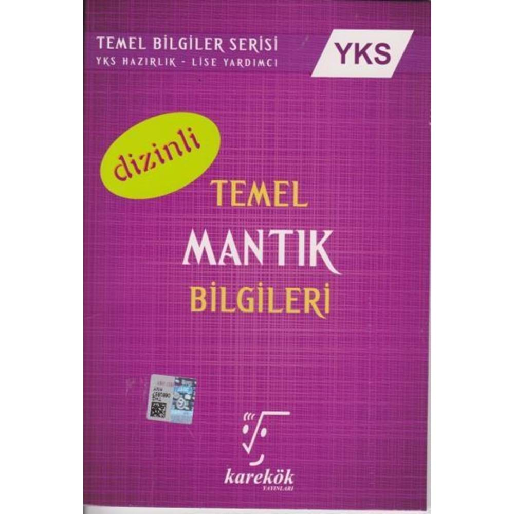 KAREKÖK YKS TEMEL MANTIK BİLGİLERİ DİZİNLİ