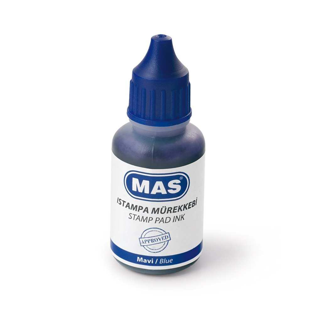 MAS ISTAMPA MÜREKKEBİ MAVİ 20ML - 463