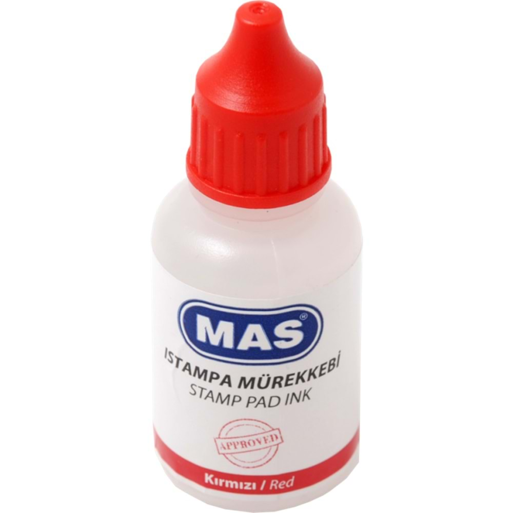 MAS ISTAMPA MÜREKKEBİ KIRMIZI 20ML- 466