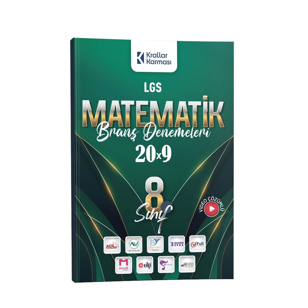 KRALLAR KARMASI LGS 8.SINIF MATEMATİK 20*9 BRANŞ DENEMELERİ-2024