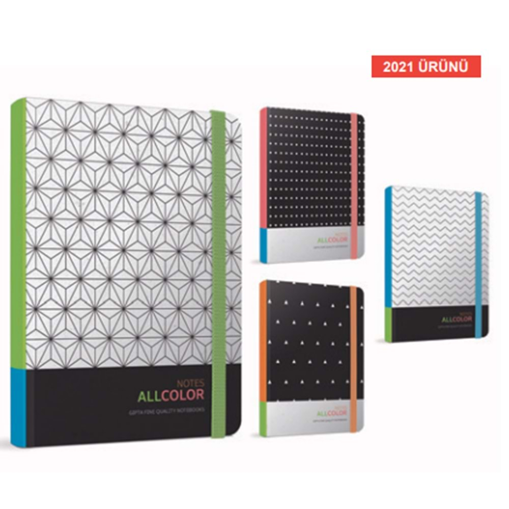 GIPTA ALL COLORS A5 İP.DKŞ.SERT KAPAK 120 YAPRAK NOKTALI DEFTER 3146