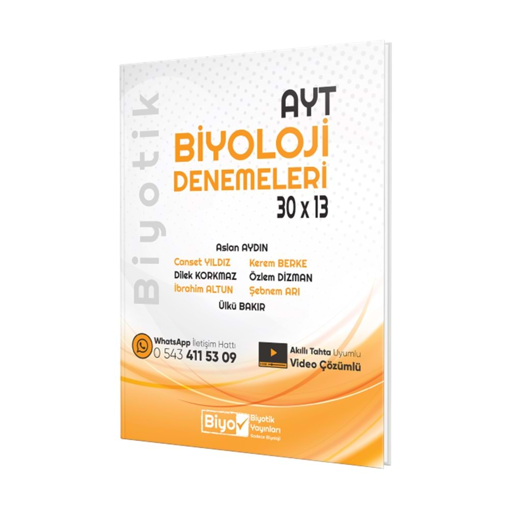 BİYOTİK AYT BİYOLOJİ DENEMELERİ 30*13-2025