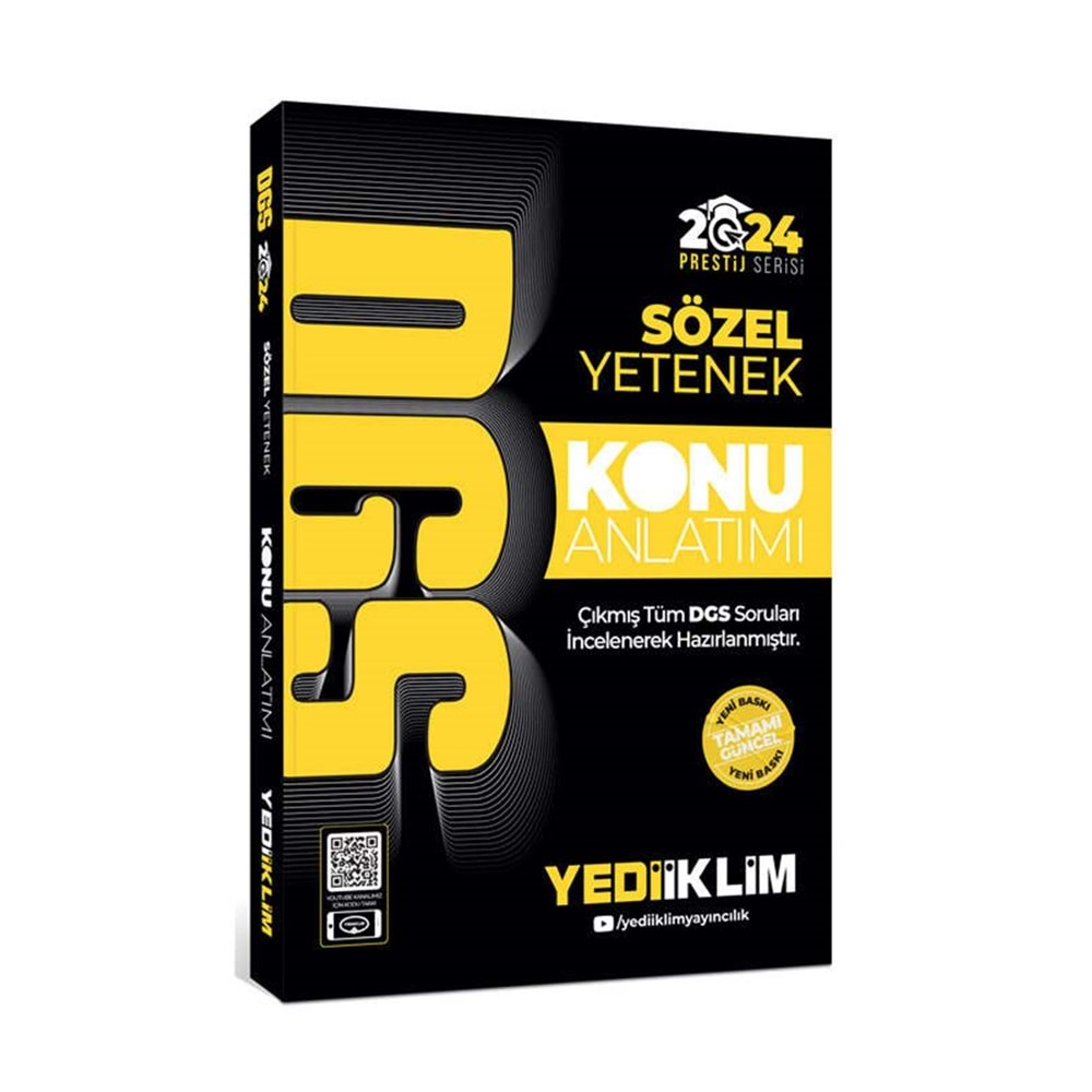 YEDİİKLİM DGS 2024 SÖZEL YETENEK KONU ANLATIMI