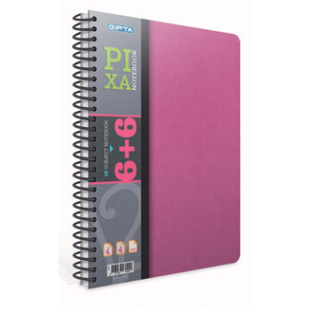 GIPTA PIXA SPİRALLİ 6+6 240 YAPRAK SEPERATÖRLÜ DEFTER 2113