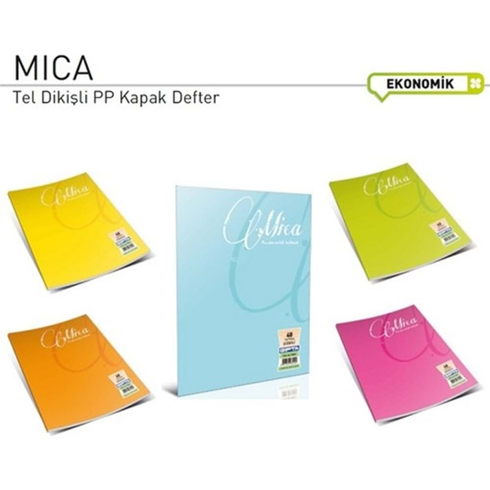 GIPTA MİCA A5 PP KAPAK 100 YAPRAK KARELİ DEFTER 2935