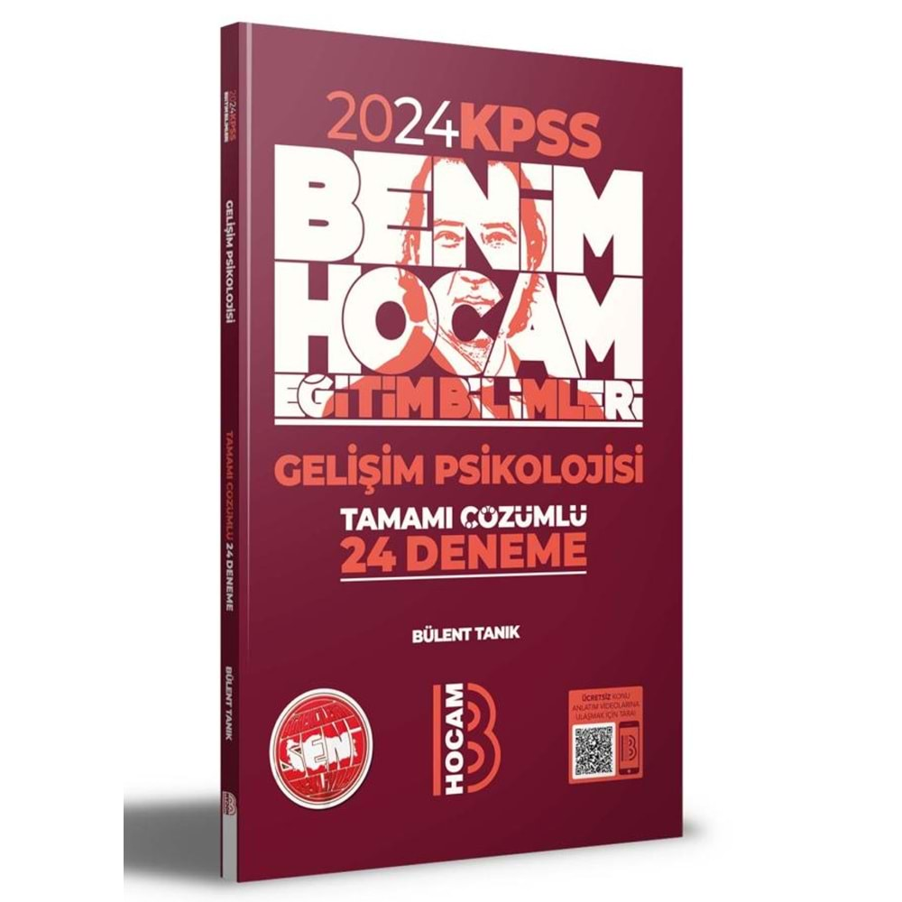 BENİM HOCAM KPSS 2024 EĞİTİM BİLİMLERİ GELİŞİM PSİKOLOJİSİ TAMAMI ÇÖZÜMLÜ 24 DENEME