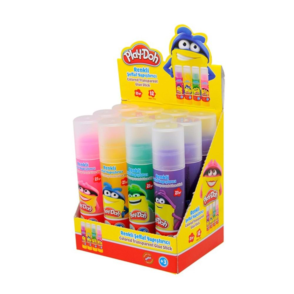 PLAY-DOH TRANSPARAN RENKLİ ŞEFFAF STİCK YAPIŞTIRICI 21 GR.-PLAY-YP005