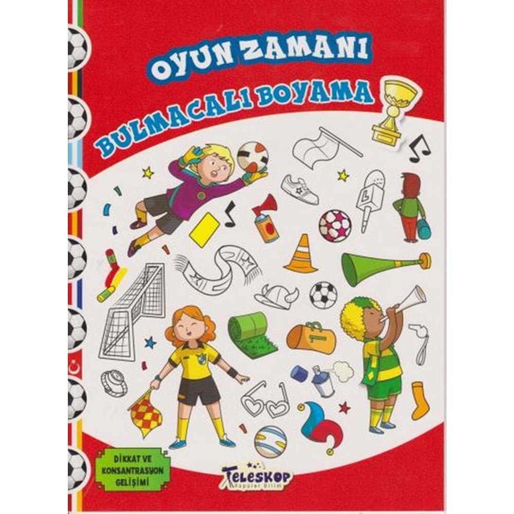 OYUN ZAMANI BULMACALI BOYAMA KİTABI-TELESKOP