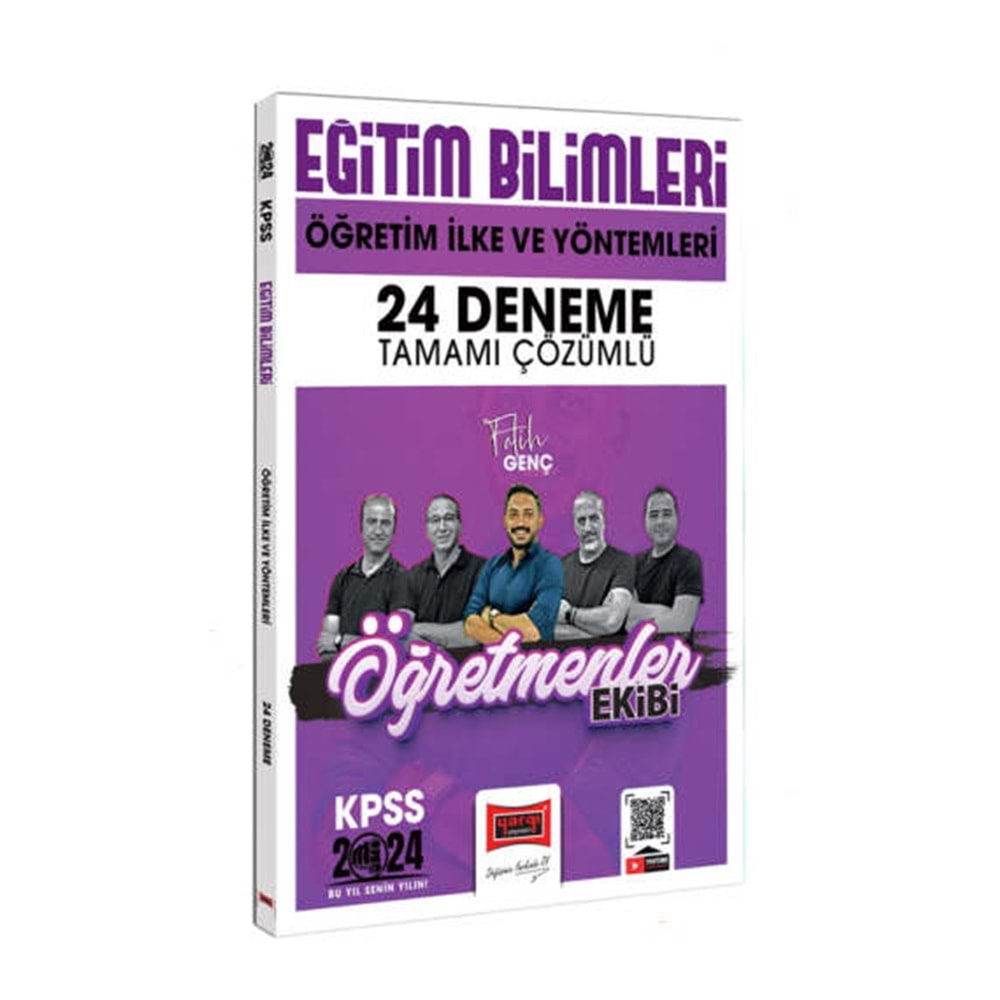 YARGI KPSS 2024 EĞİTİM BİLİMLERİ ÖĞRETMENLER EKİBİ ÖĞRETİM İLKE VE YÖNTEMLERİ TAMAMI ÇÖZÜMLÜ 24 DENEME