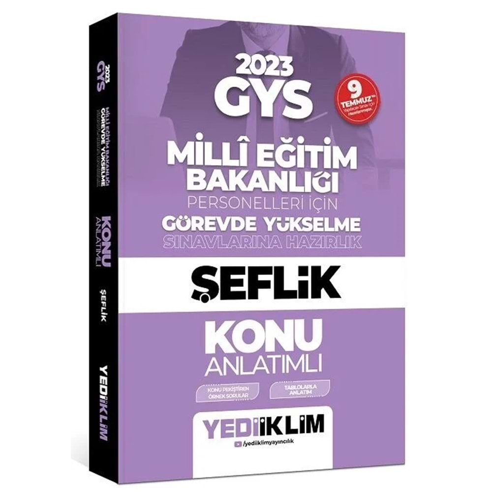 YEDİİKLİM 2023 GYS MİLLİ EĞİTİM BAKANLIĞI PERSONELLERİ İÇİN GÖREVDE YÜKSELME SINAVI ŞEFLİK KONU ANLATIMI