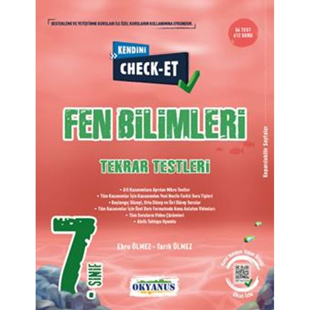 OKYANUS 7.SINIF KENDİNİ CHECK-ET FEN BİLİMLERİ TEKRAR TESTLERİ