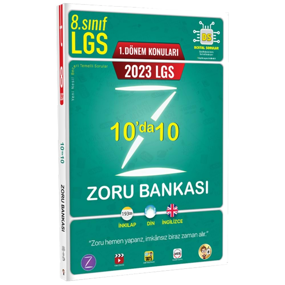 TONGUÇ 8.SINIF 2023 LGS 1.DÖNEM 10'DA 10 ZORU BANKASI