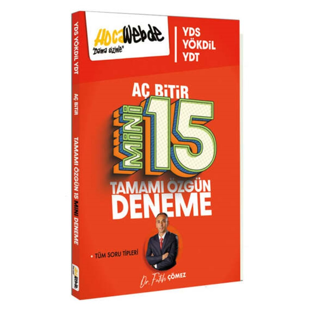 HOCAWEBDE YDS-YÖKDİL-YDT AÇ BİTİR MİNİ 15 DENEME-2024