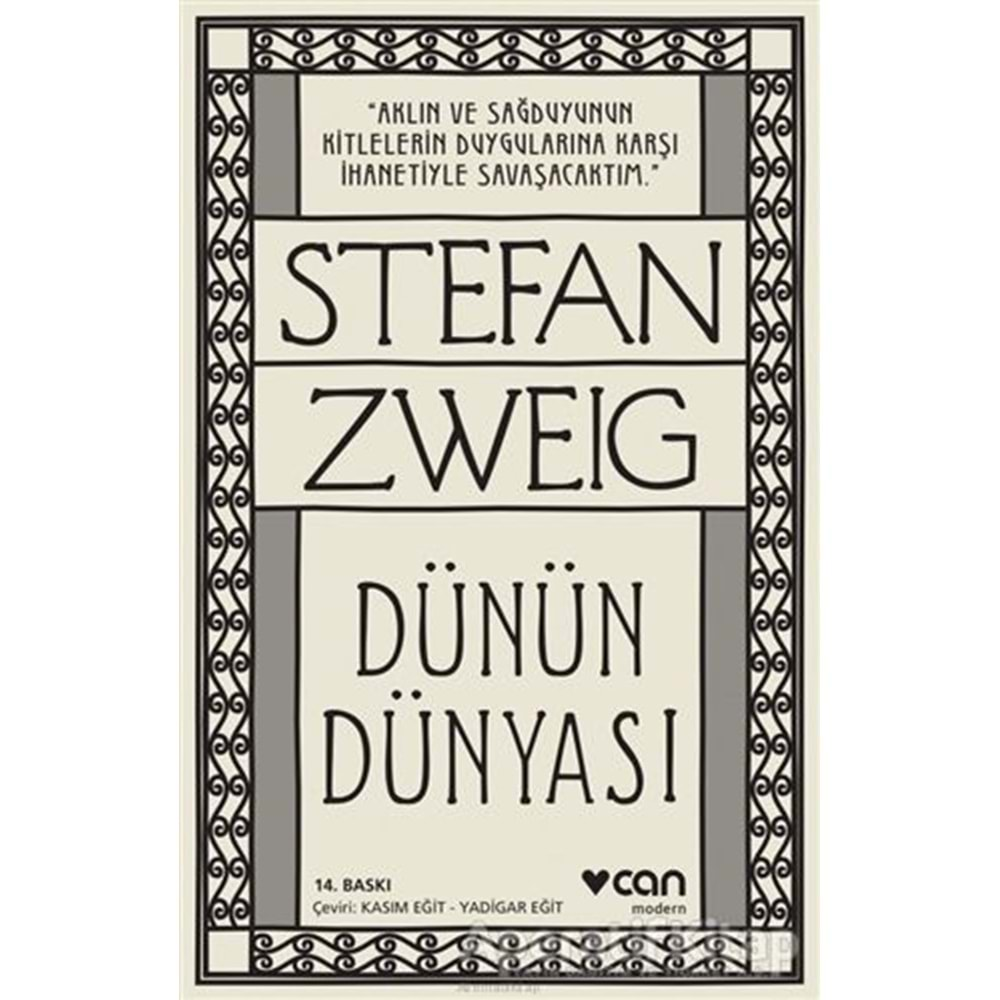 DÜNÜN DÜNYASI-STEFAN ZWEIG-CAN