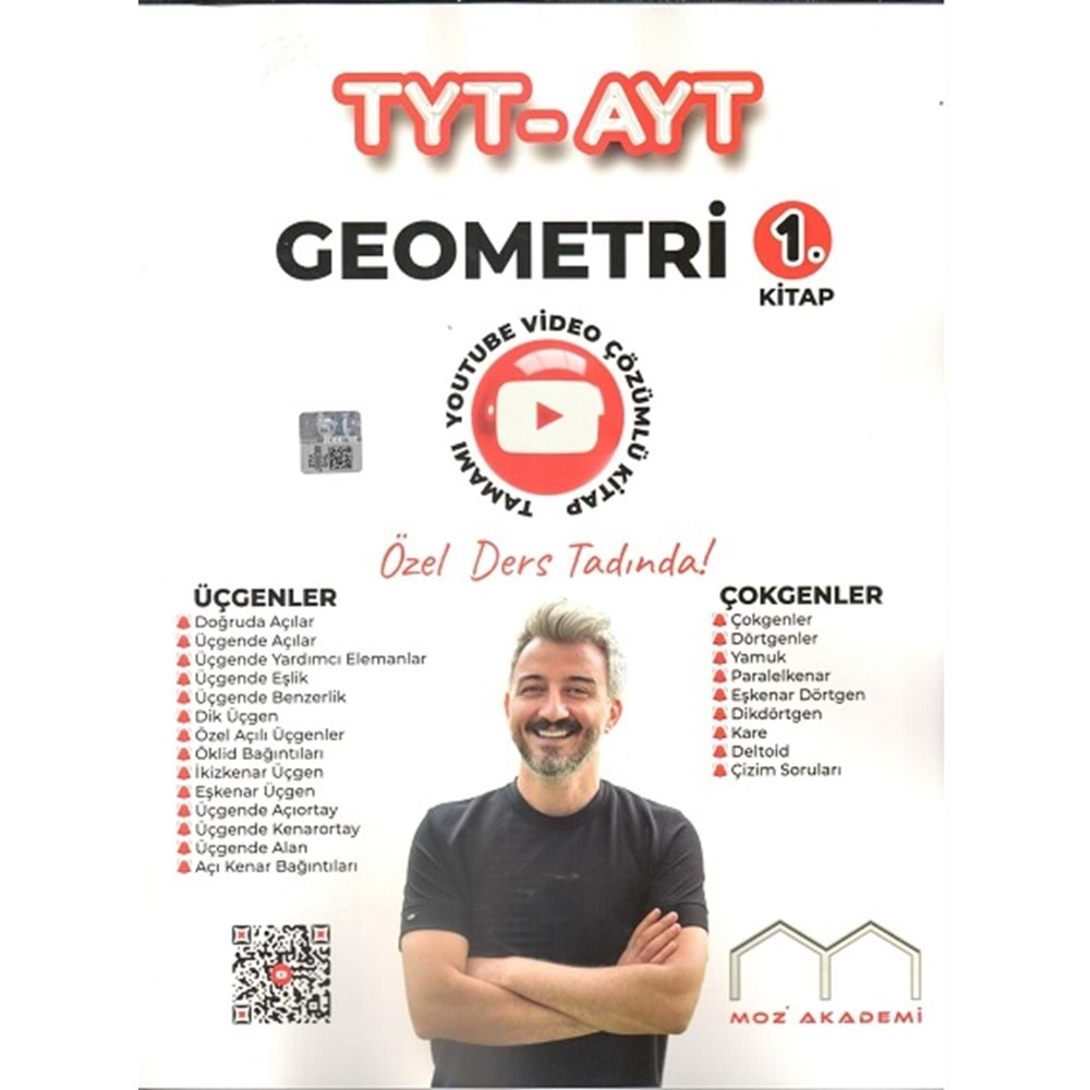 ALAN MOZ AKADEMİ TYT-AYT GEOMETRİ 1.KİTAP TAMAMI ÇÖZÜMLÜ SORU BANKASI-2025