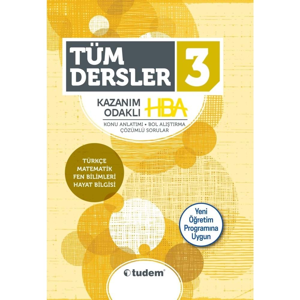 TUDEM 3.SINIF TÜM DERSLER KAZANIM ODAKLI HBA-YENİ