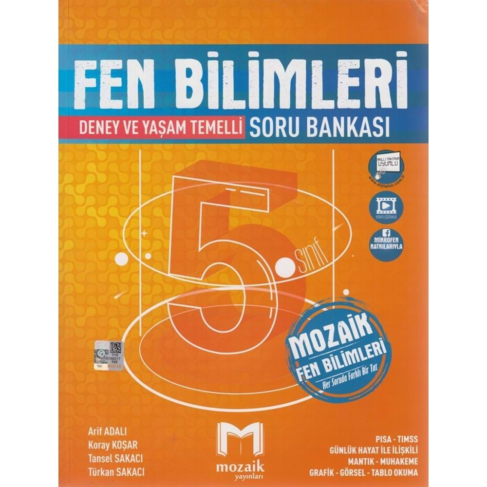 MOZAİK 5.SINIF FEN BİLİMLERİ SORU BANKASI-2024