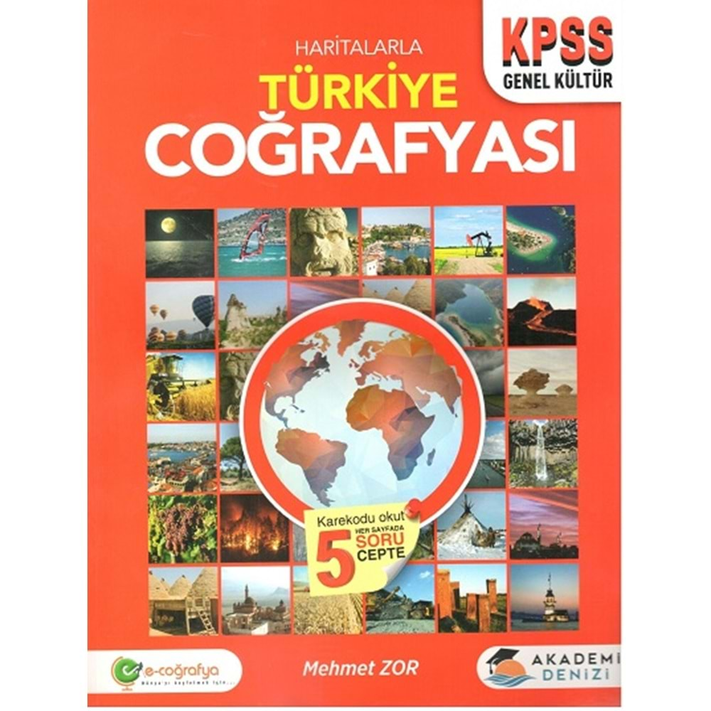 AKADEMİ DENİZİ KPSS GENEL KÜLTÜR HARİTALARLA TÜRKİYE COĞRAFYASI-2023