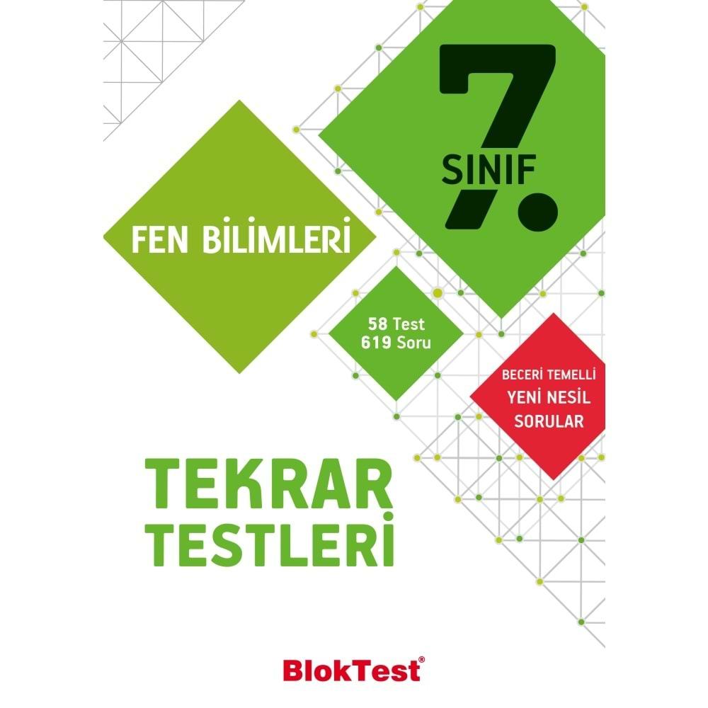 BLOKTEST 7.SINIF FEN BİLİMLERİ TEKRAR TESTLERİ