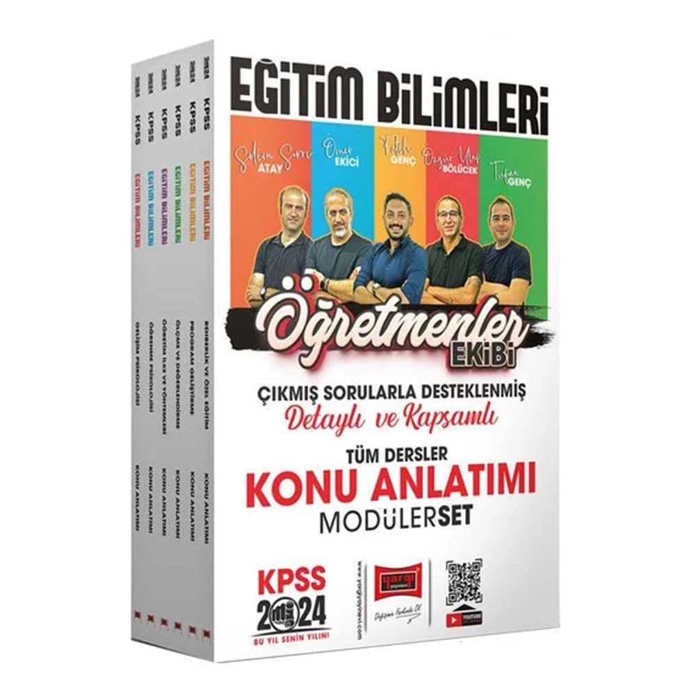 YARGI KPSS 2024 EĞİTİM BİLİMLERİ ÖĞRETMENLER EKİBİ TÜM DERSLER KONU ANLATIMLI MODÜLER SET