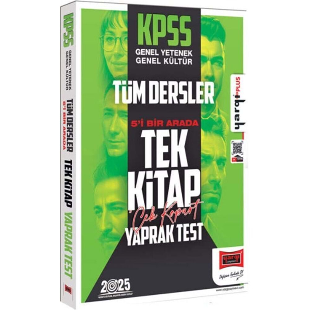 YARGI KPSS 2025 GENEL YETENEK GENEL KÜLTÜR TÜM DERSLER 5 İ BİR ARADA TEK KİTAP ÇEK KOPART YAPRAK TEST