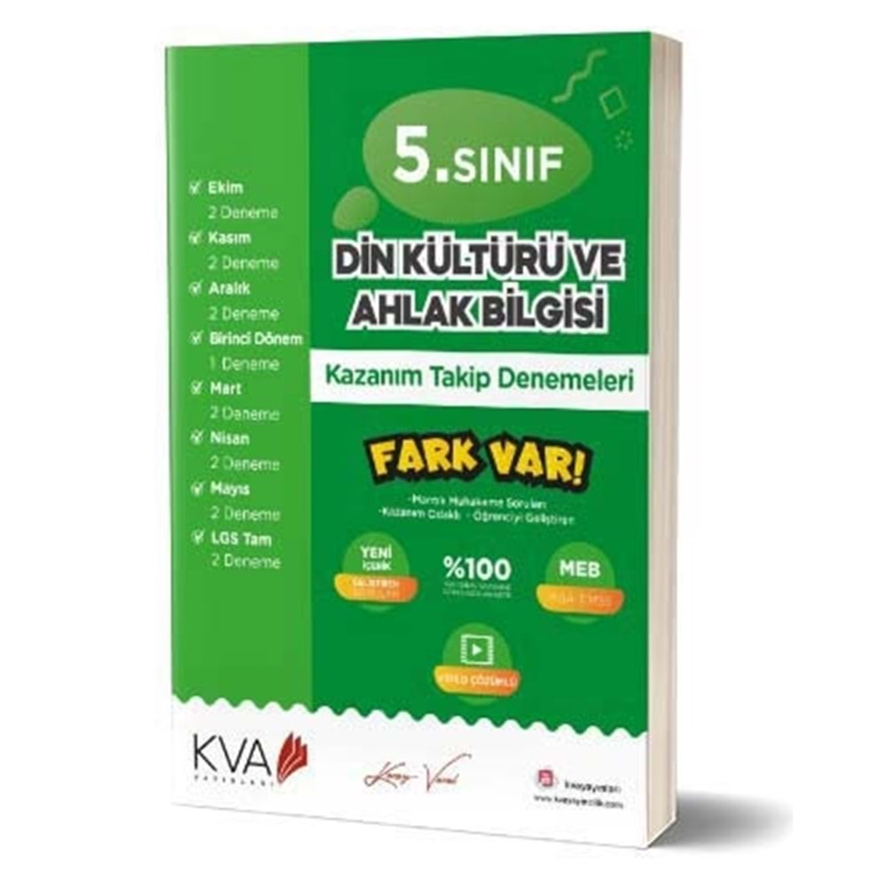 KORAY VAROL 5.SINIF DİN KÜLTÜRÜ VE AHLAK BİLGİSİ KAZANIM DENEMELERİ