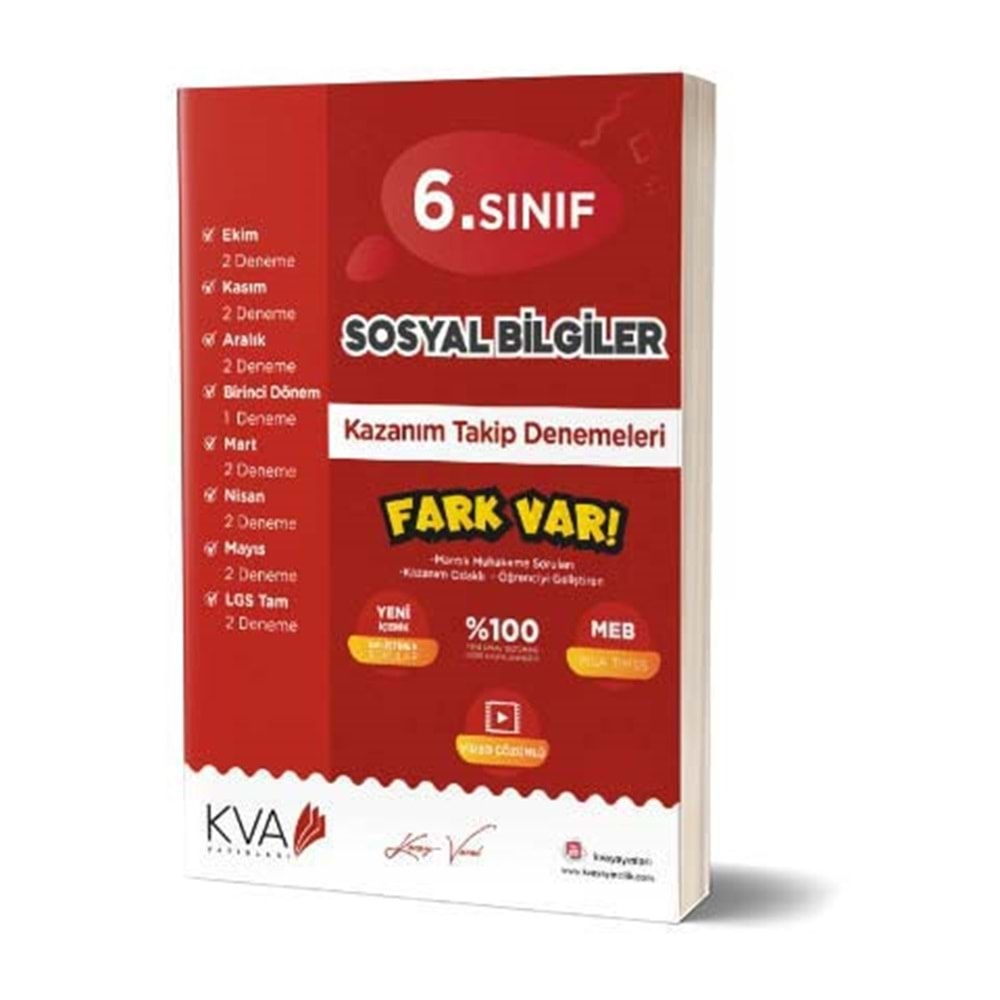 KORAY VAROL 6.SINIF SOSYAL BİLGİLER KAZANIM DENEMELERİ