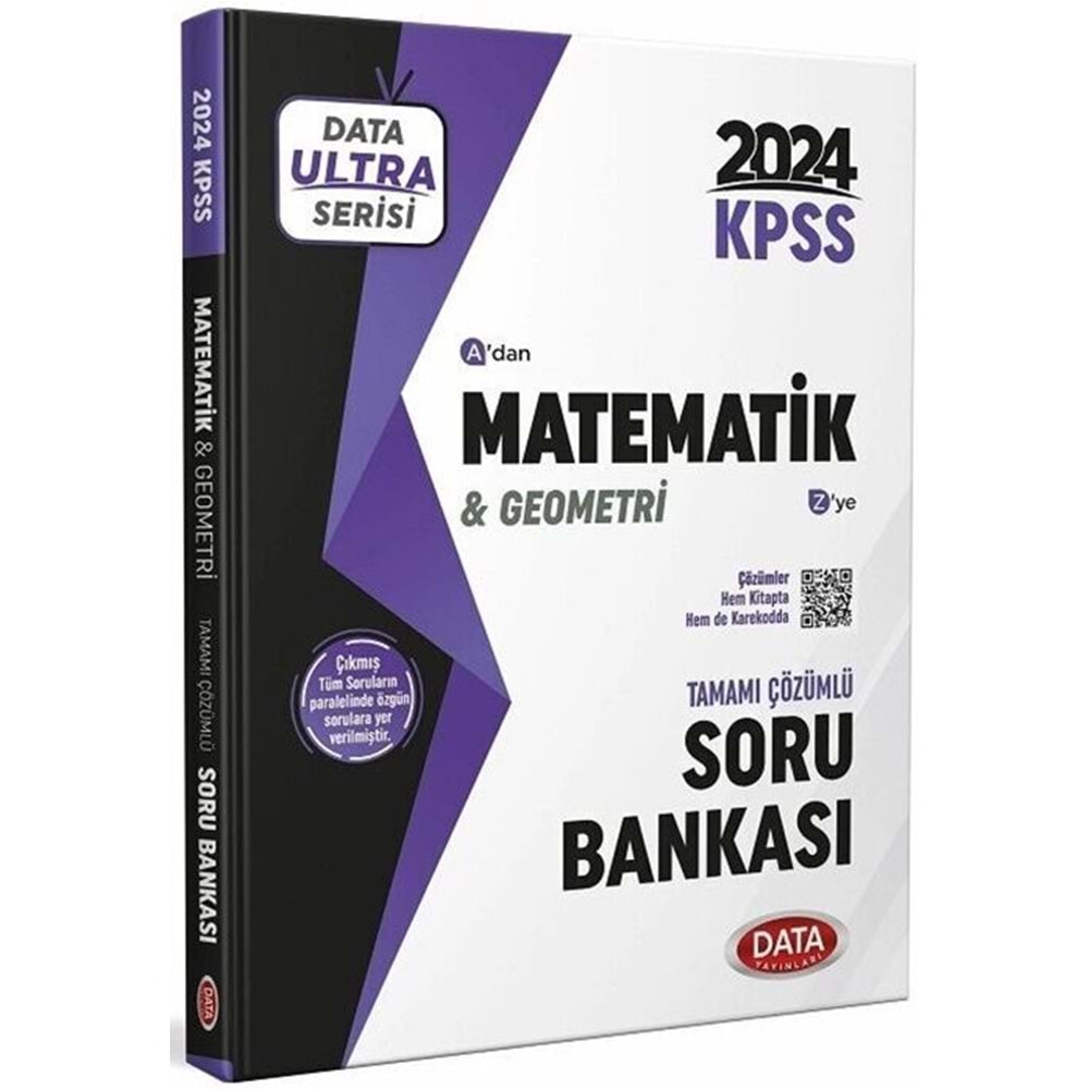 DATA KPSS 2024 ULTRA SERİSİ MATEMATİK VE GEOMETRİ TAMAMI ÇÖZÜMLÜ SORU BANKASI