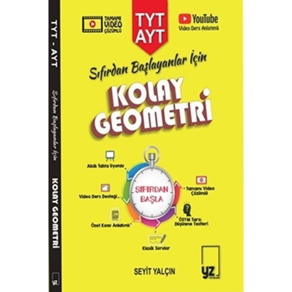 YZ YAYINLARI TYT-AYT SIFIRDAN BAŞLAYANLAR İÇİN KOLAY GEOMETRİ