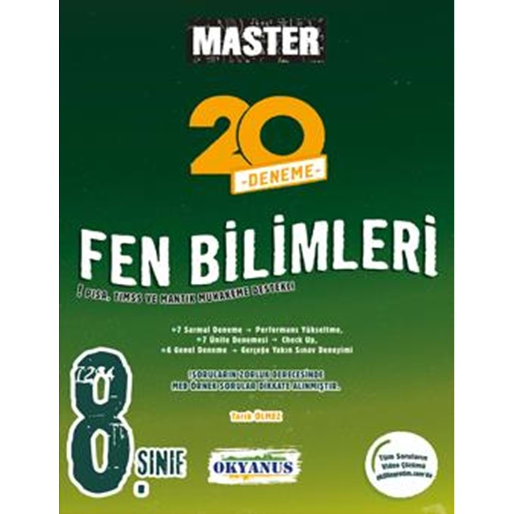 OKYANUS 8.SINIF MASTER FEN BİLİMLERİ 20 Lİ DENEME