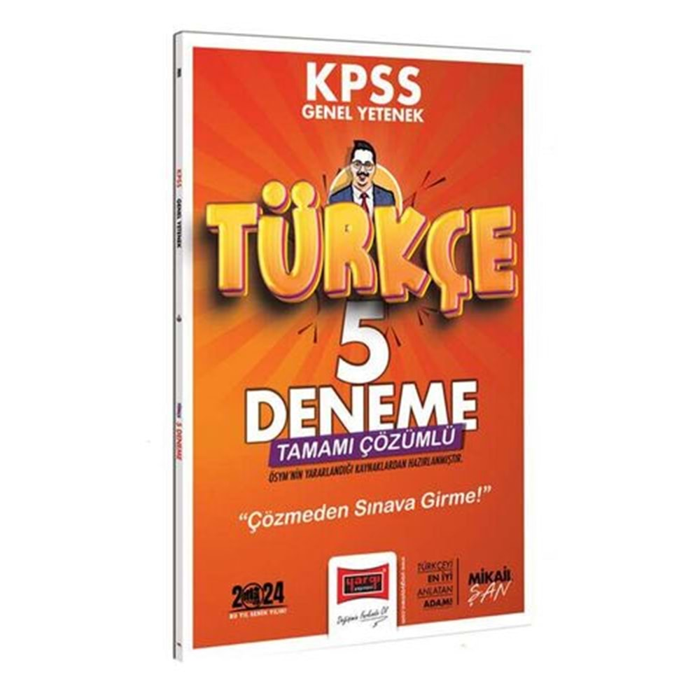 YARGI KPSS 2024 GENEL YETENEK TÜRKÇE TAMAMI ÇÖZÜMLÜ 5 DENEME